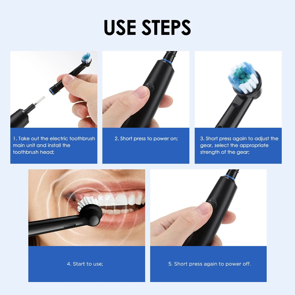 Rechargeable Rotating Electric Toothbrush for Deep Teeth Cleaning - 9