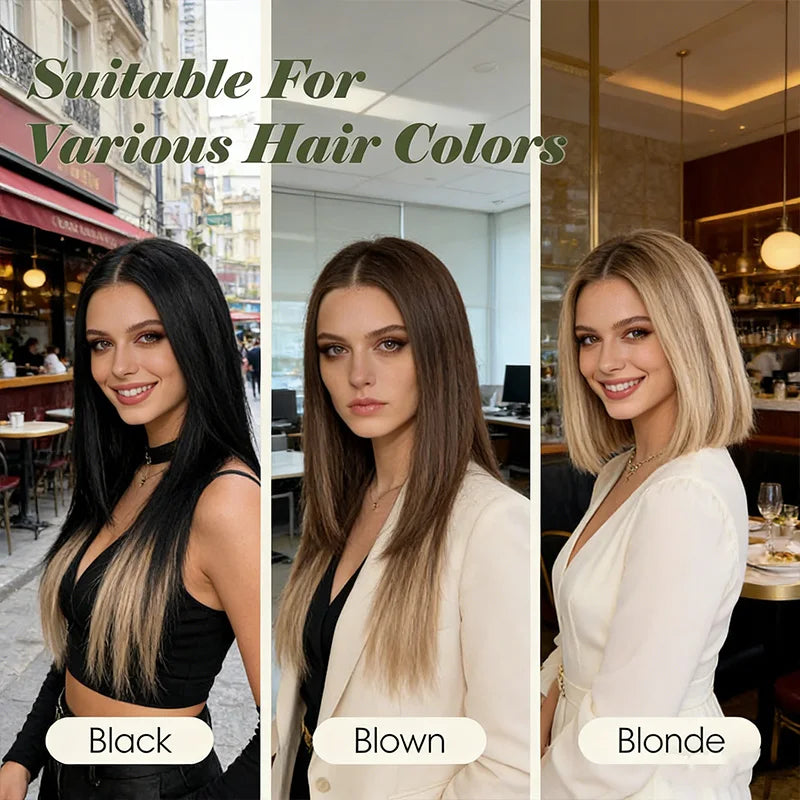 10-Inch Straight Clip-In Hair Extensions for Daily Wear