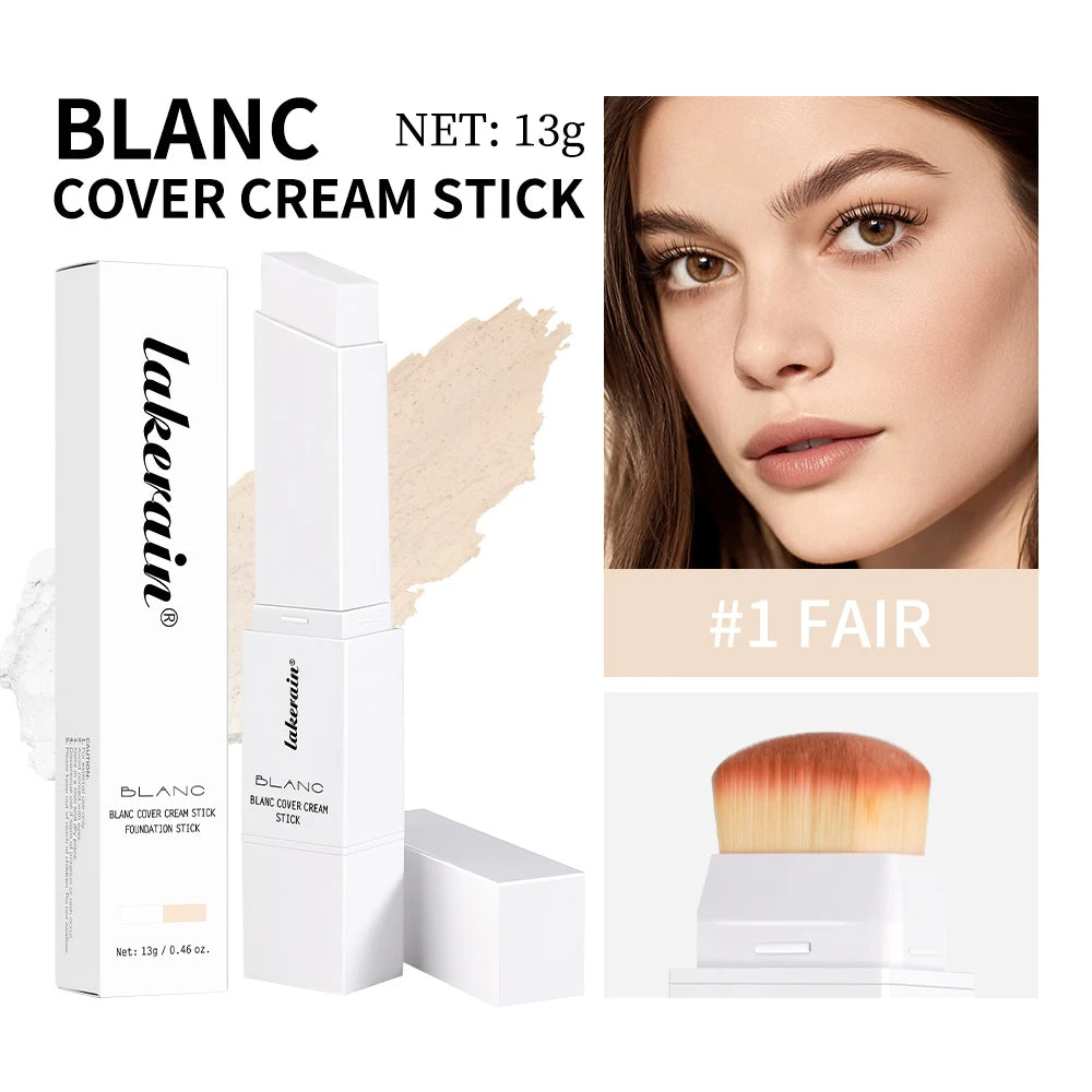 Color Changing Foundation Stick with Built-in Brush for Flawless Skin - 30
