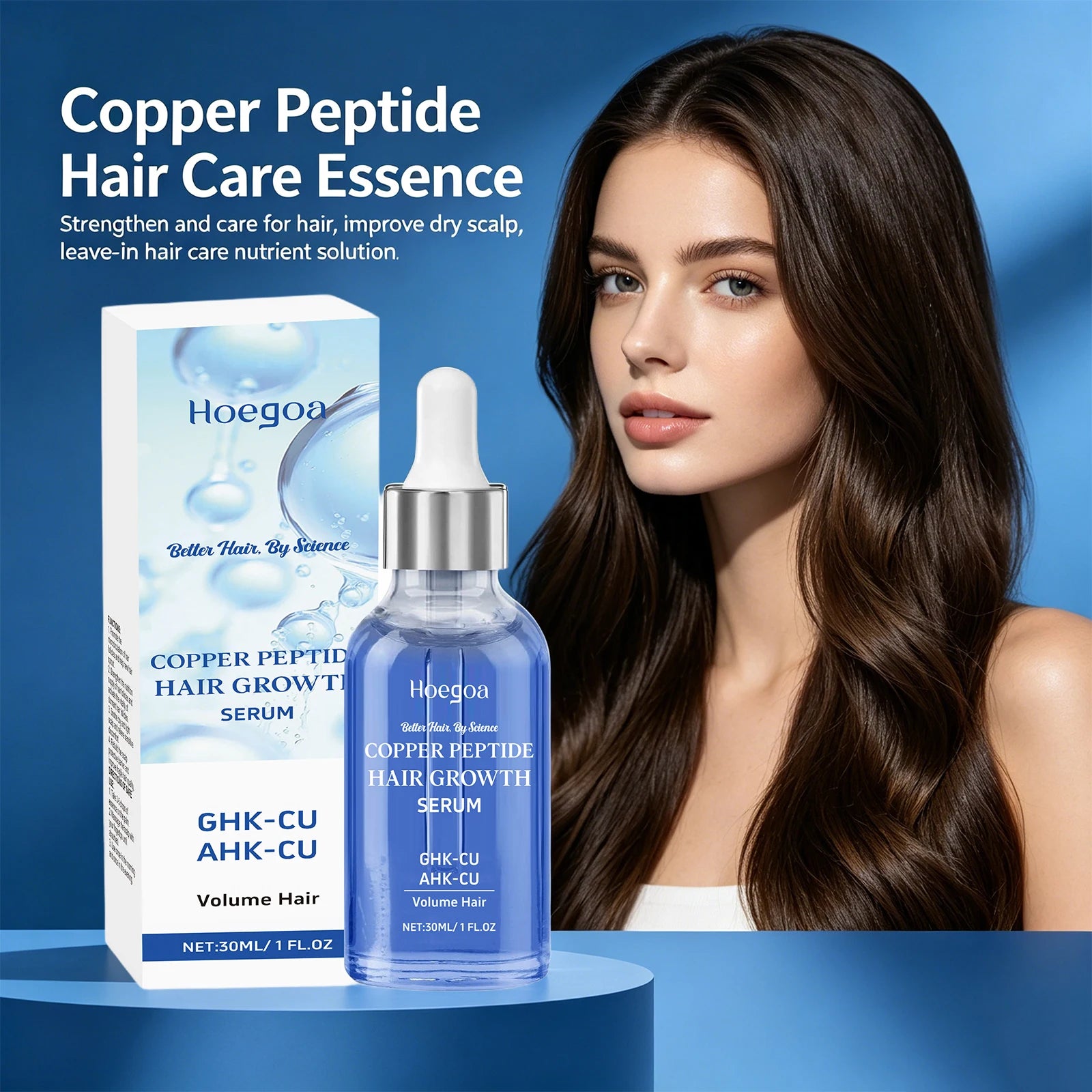 Copper Peptide Hair Growth Serum for Damaged and Thinning Hair - 2