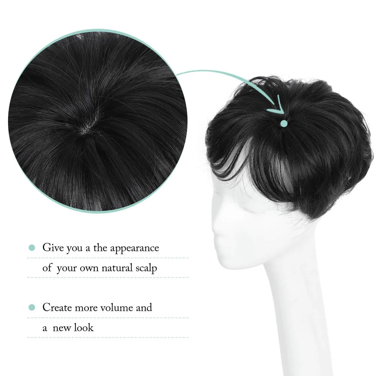 Short Pixie Cut Hair Topper for Thinning Hair - 4