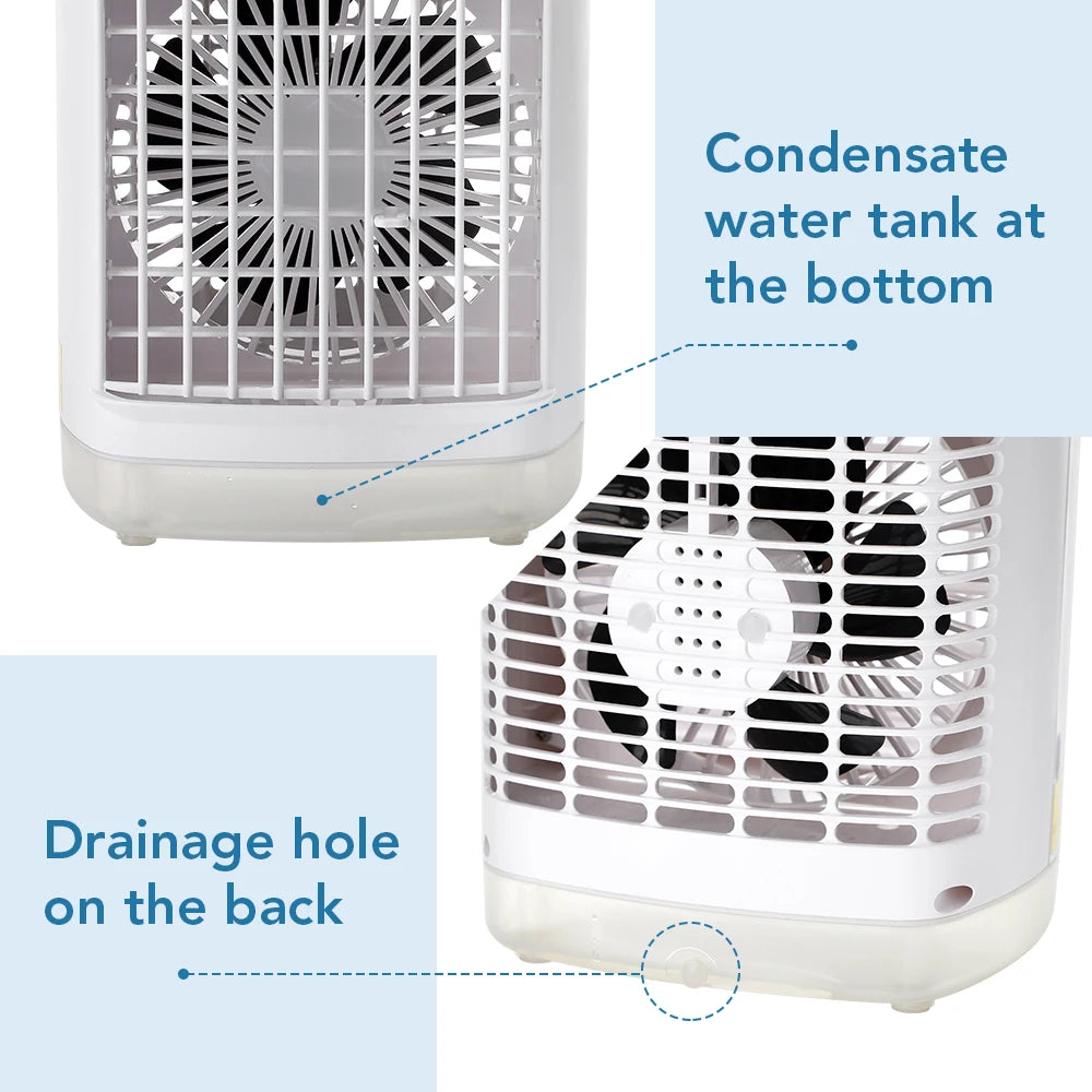 Portable Desktop Air Cooler and Humidifier with Misting Fan for Home - 12