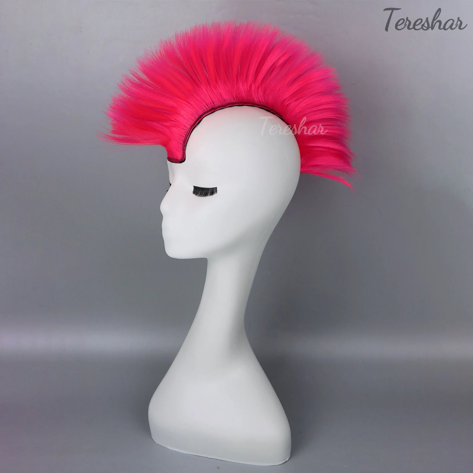 Adhesive Mohawk Helmet Wig for Motorcycle and Ski Helmets - 15