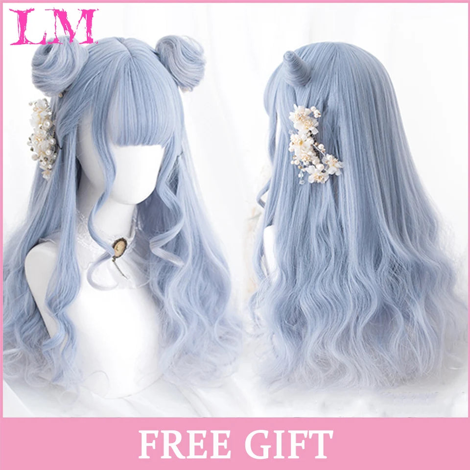 24-Inch Long Pink Cosplay Wig for Costumes - 45