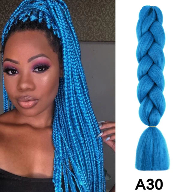 24-Inch Jumbo Synthetic Braiding Hair Extensions - 22