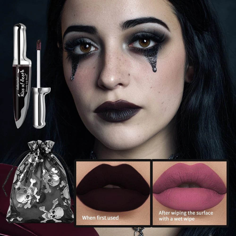 Bloody Lip Stain Set for Gothic Halloween Makeup and Costume Parties - 6