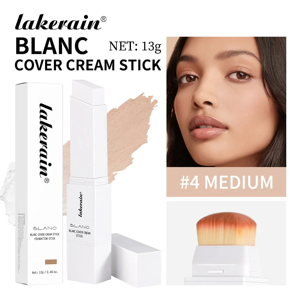 Color-Changing Foundation Stick with Built-in Blending Brush