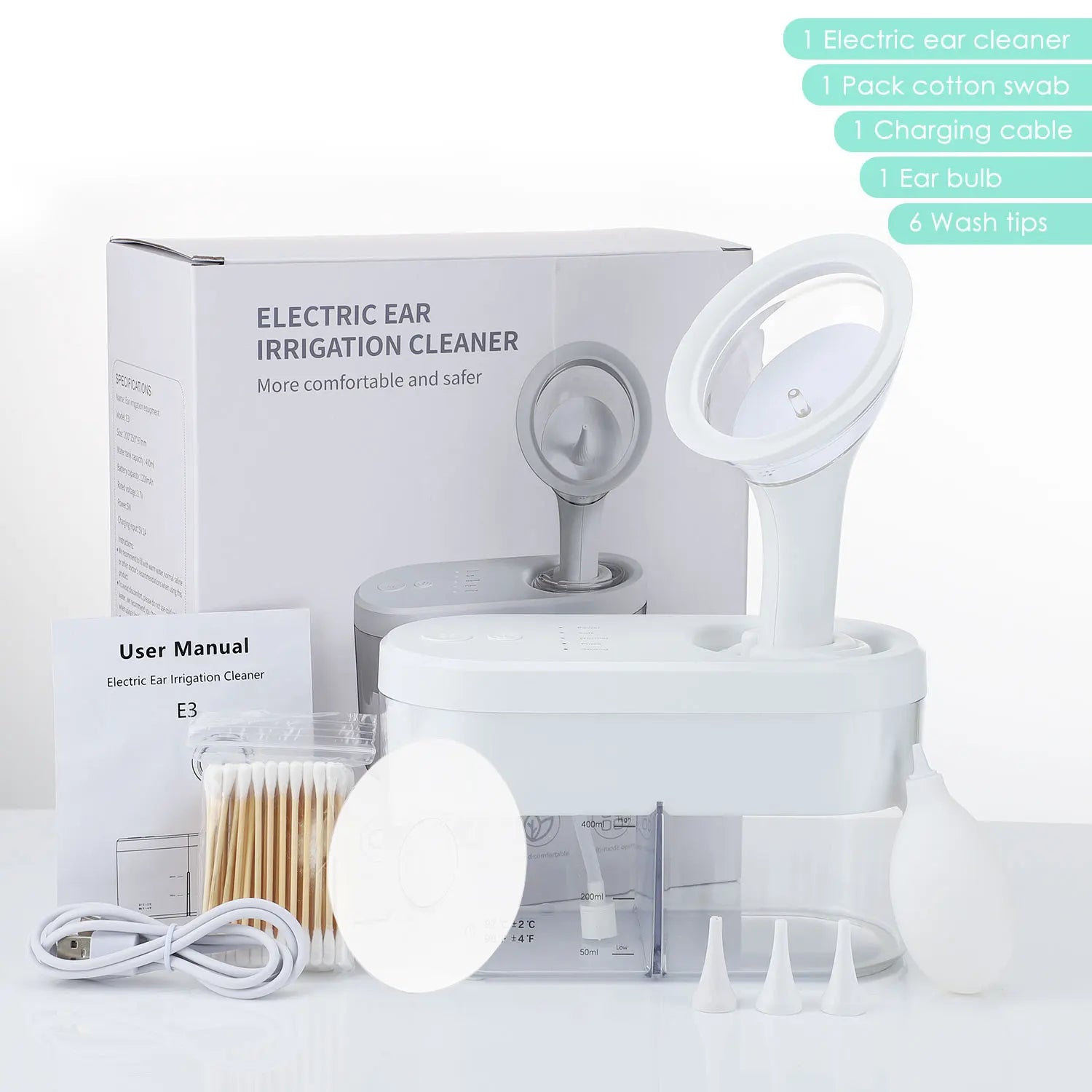 Electric Ear Wax Removal Irrigation System for Safe Home Ear Cleaning - 14