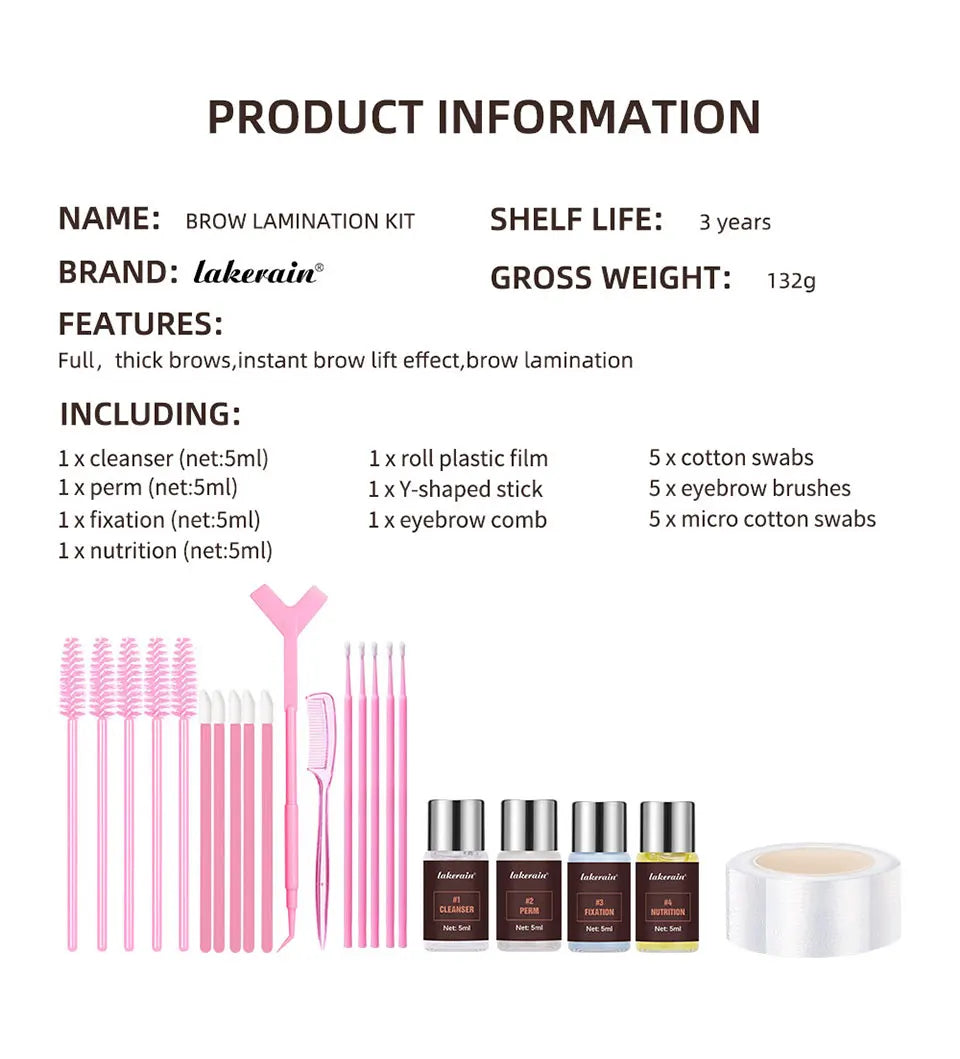 Professional Eyebrow Lamination Kit for Perfect Brow Lifting and Shaping
