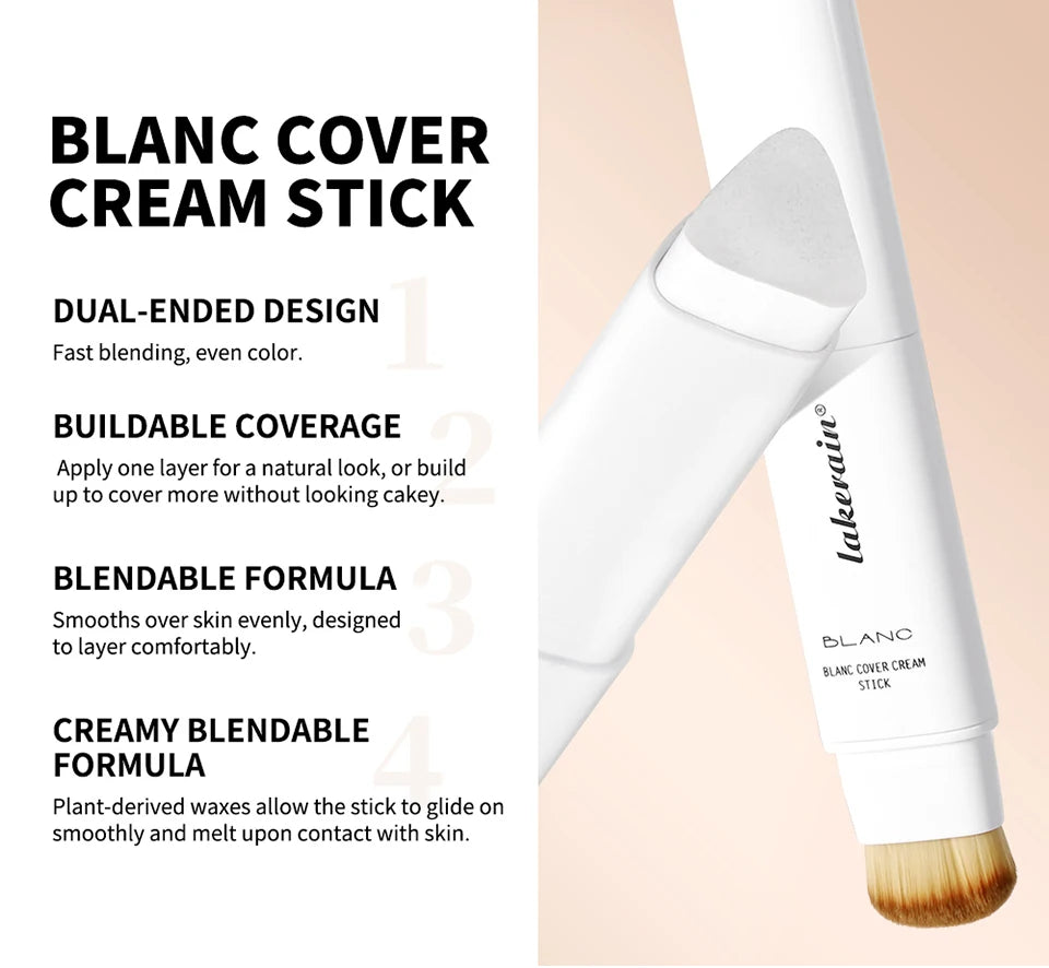 Color-Changing Foundation Stick with Built-in Blending Brush