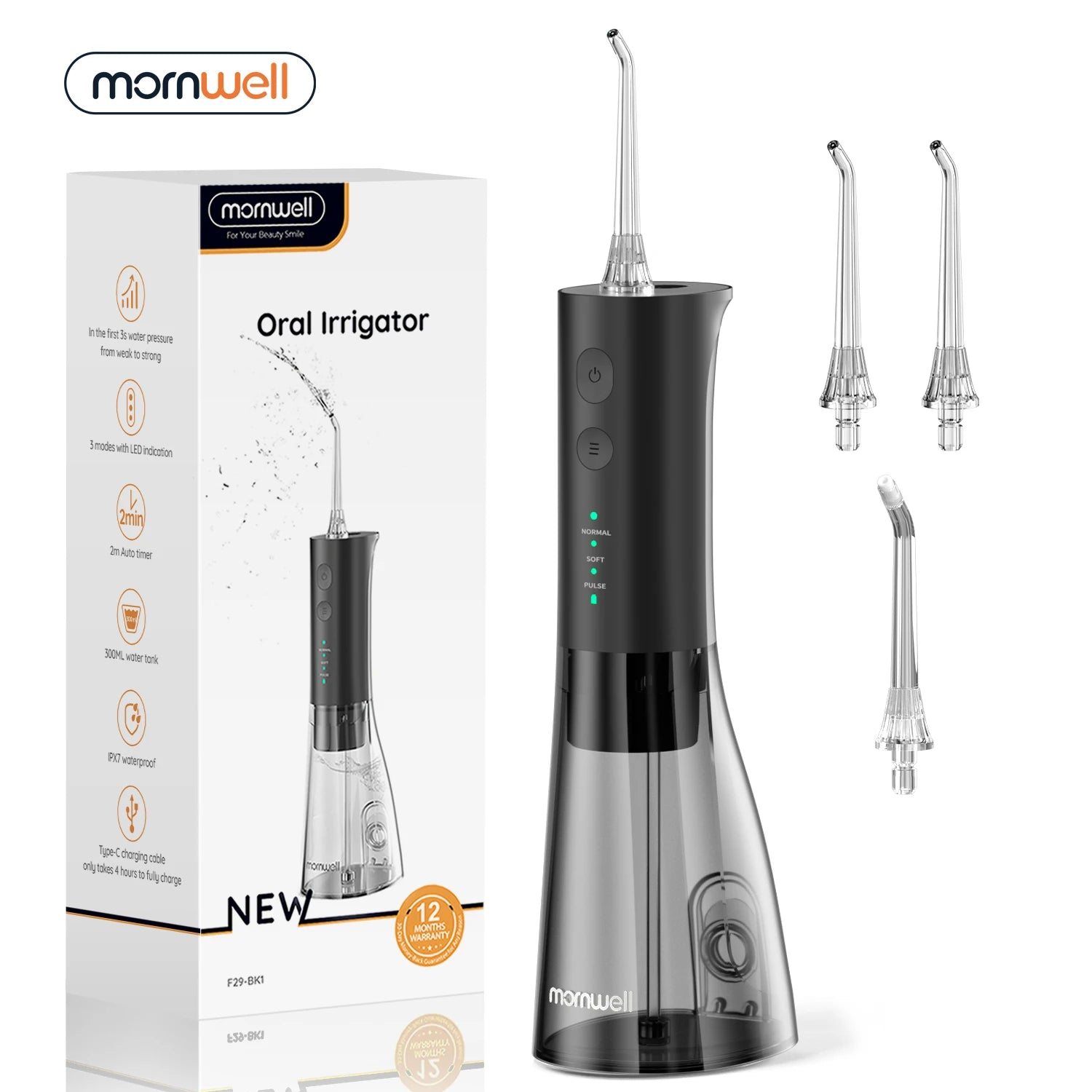 Portable Rechargeable Electric Oral Water Flosser for Deep Teeth Cleaning - 1