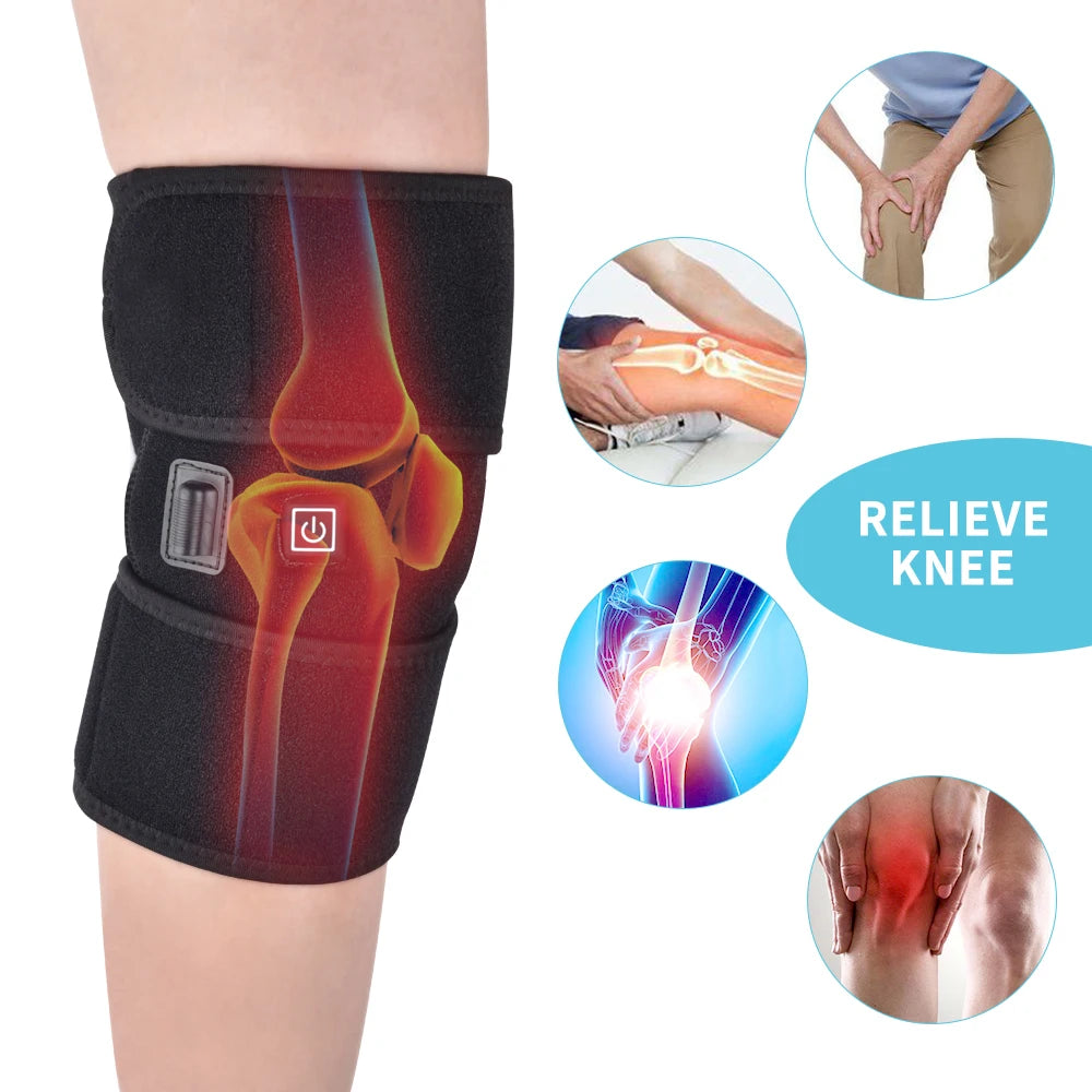 Electric Heated Knee Support Brace for Joint Pain and Muscle Relaxation - 3