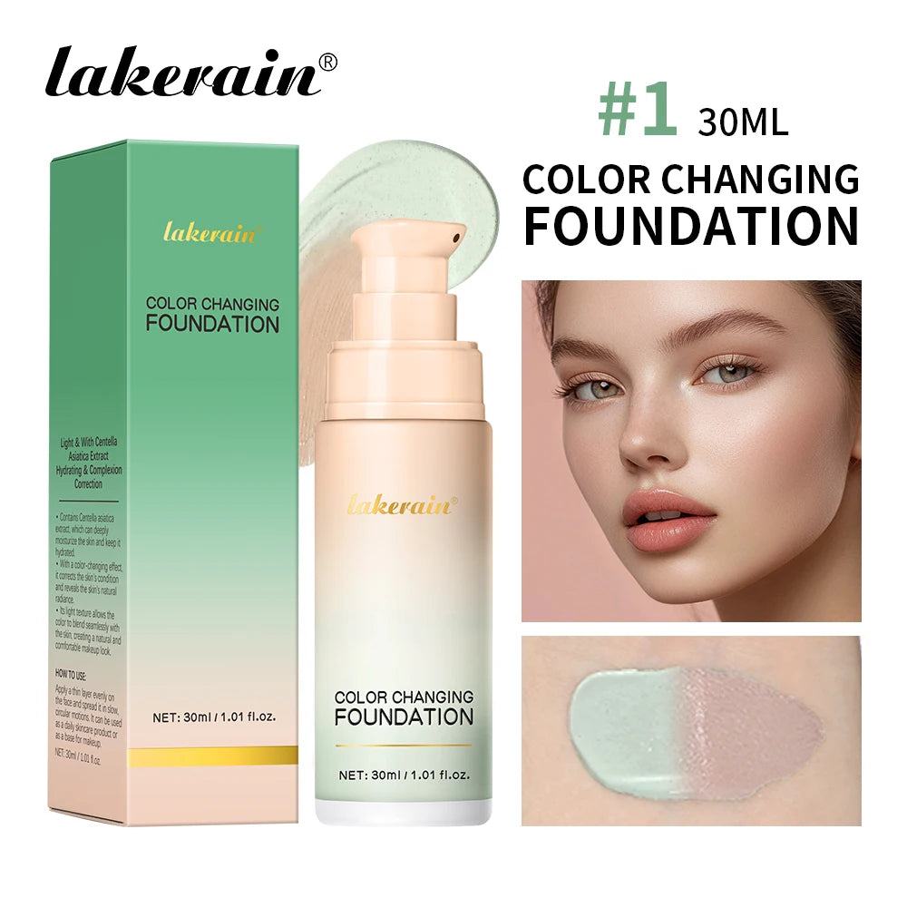 Color Changing Liquid Foundation for Natural Even Skin Tone - 21