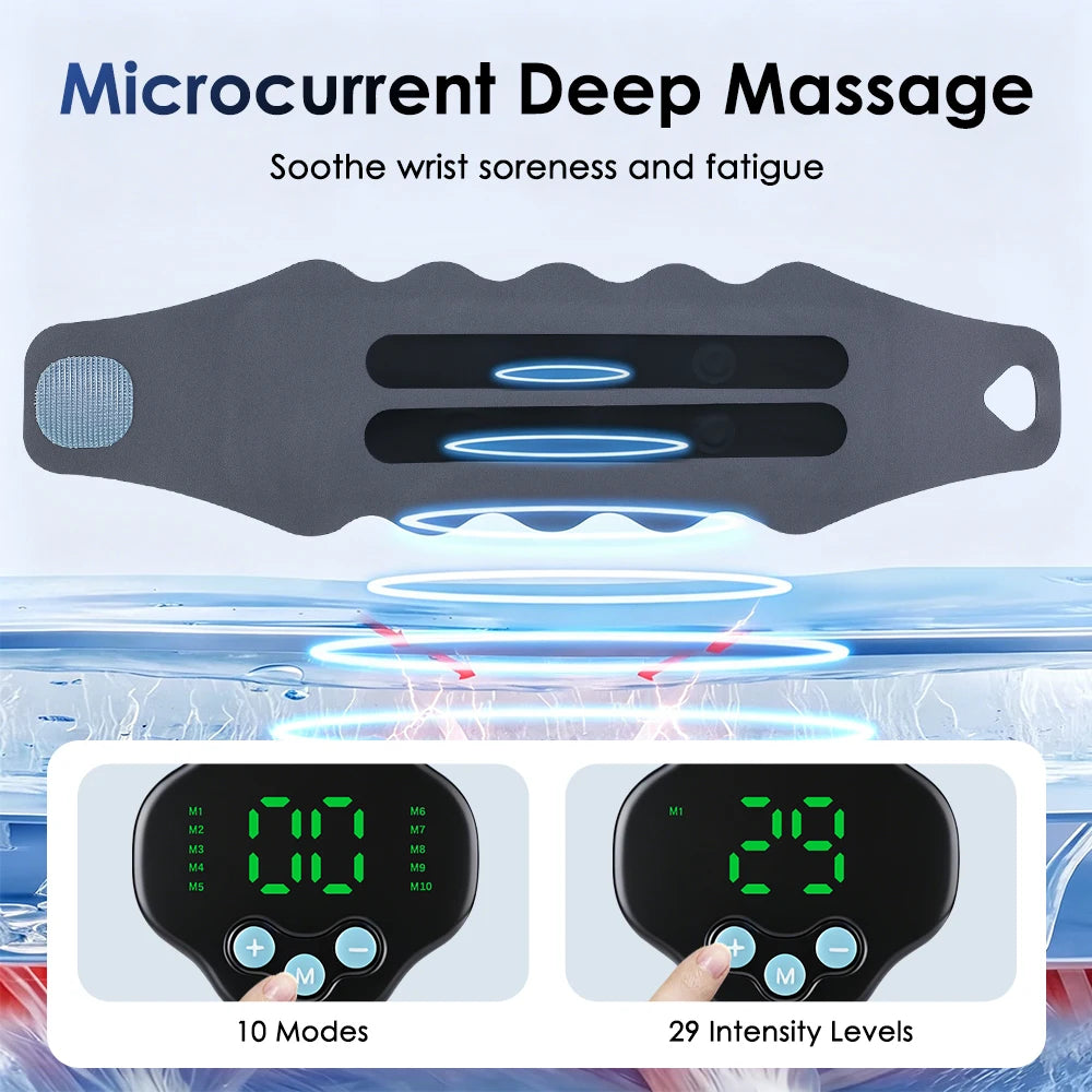 Electric Microcurrent Wrist Massager for Pain Relief and Support - 8