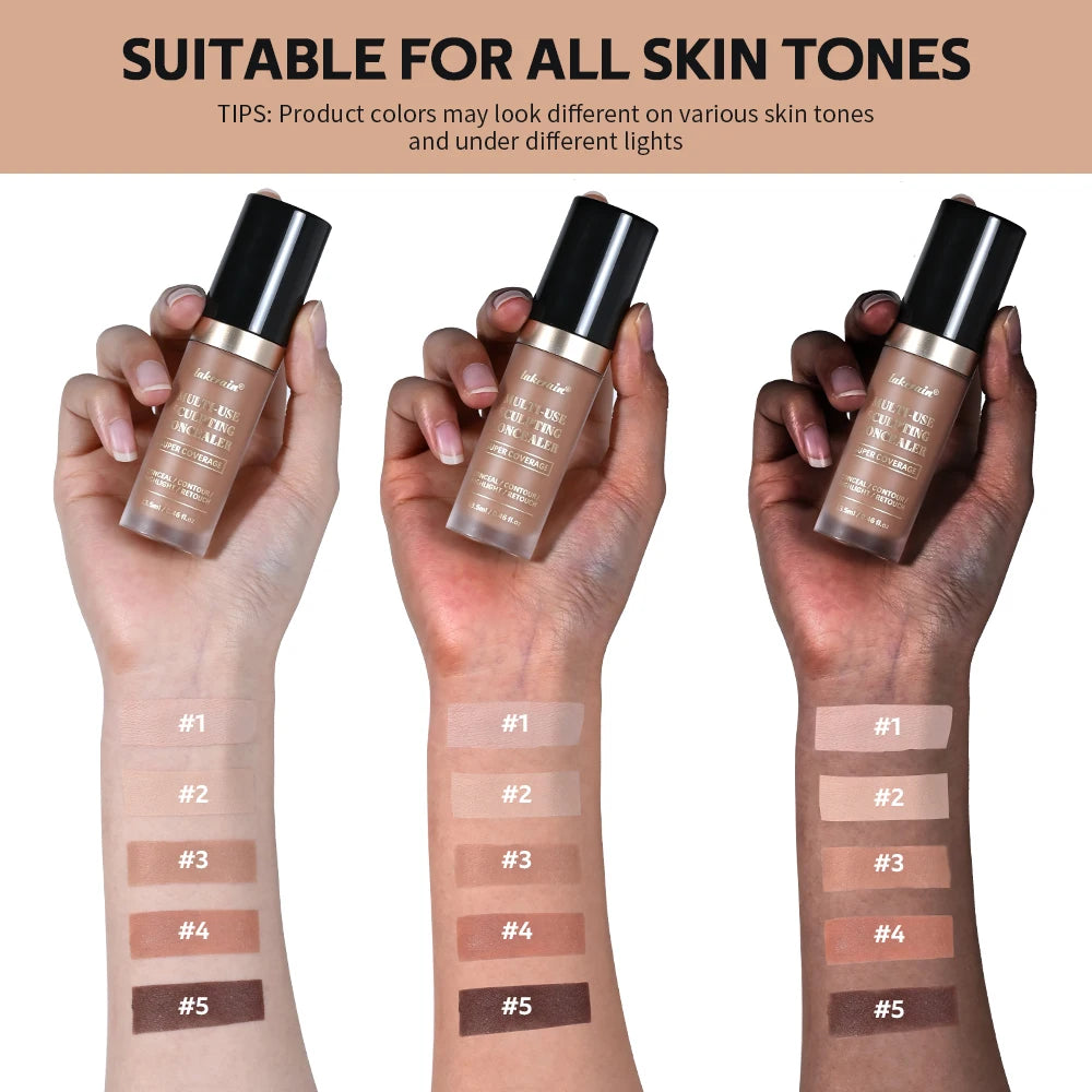 Multi-Use Sculpting Liquid Concealer for Full Face Coverage and Contouring