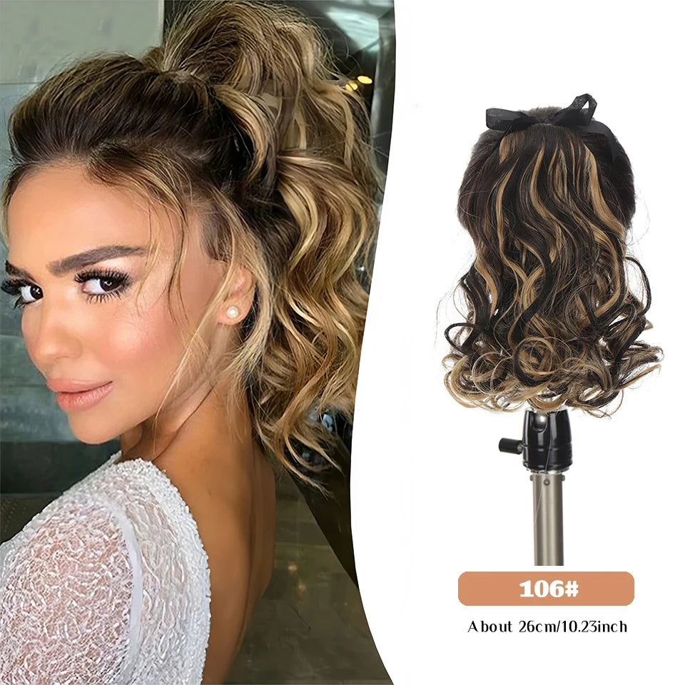 Wavy Curly Ribbon Ponytail Hair Extension
