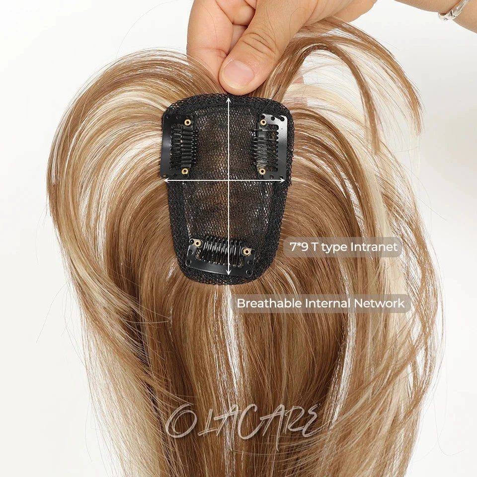 Clip-In Hair Topper for Volume and Natural Fringe