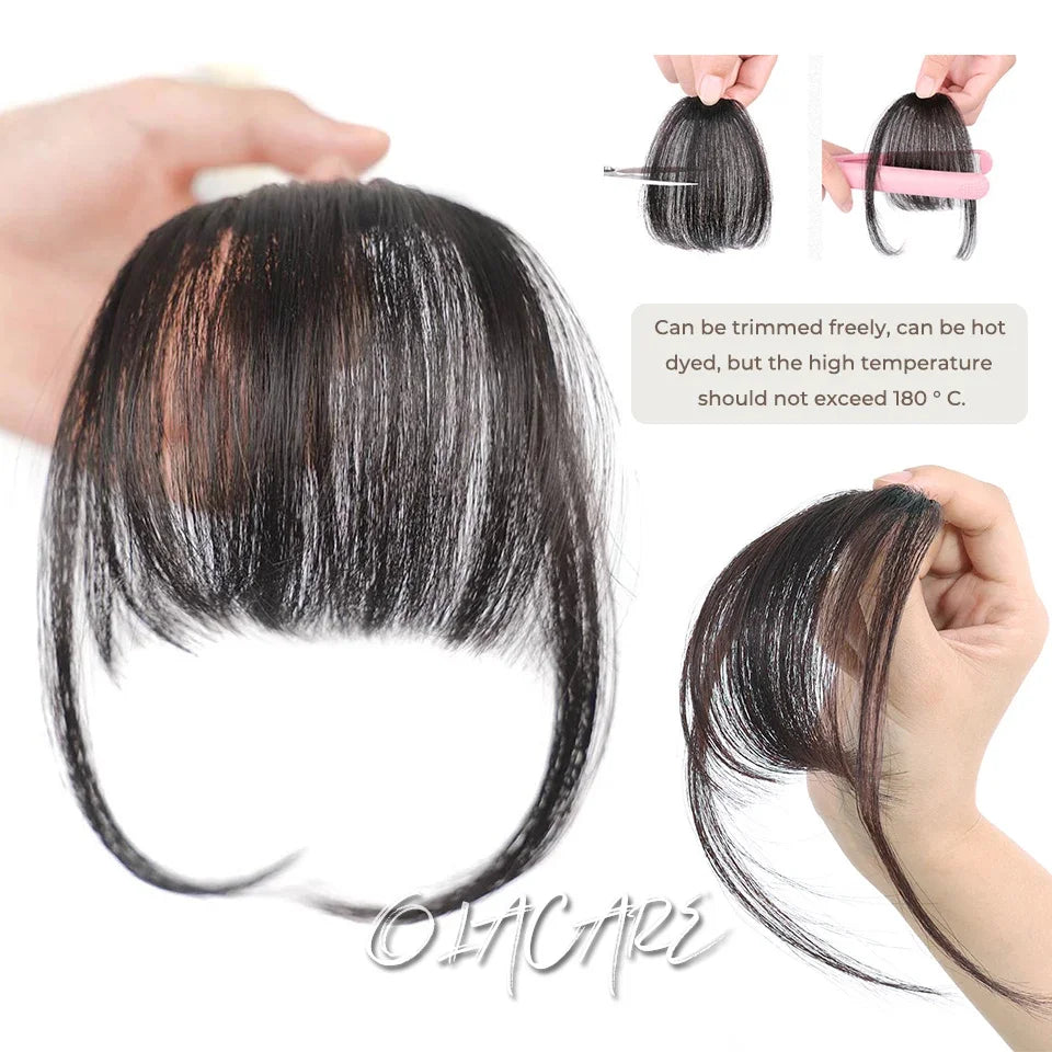 Clip In Air Bangs for Natural Hair Volumizing and Face Framing - 14