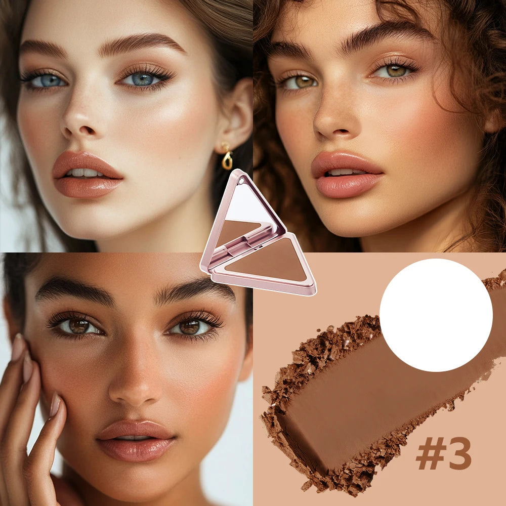 Long-Lasting Matte Bronzer Powder for Face Contouring and Shading
