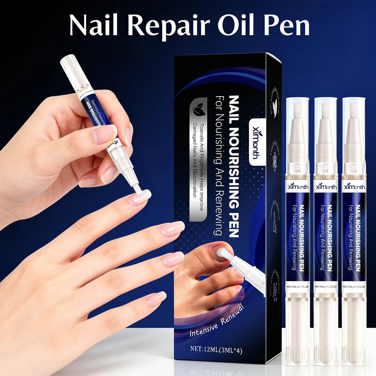 Nail Repair and Cuticle Nourishing Pen for Damaged and Brittle Nails