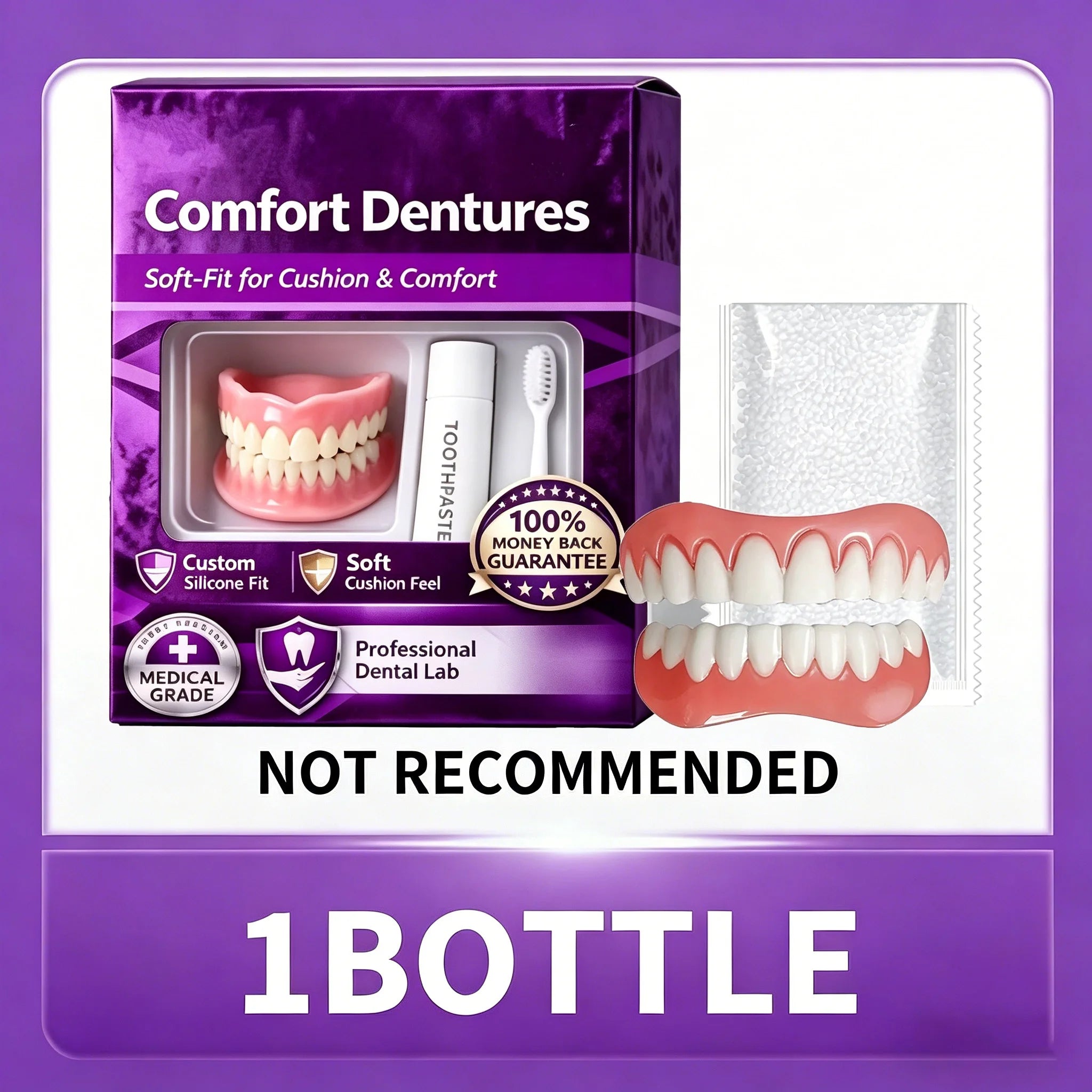 Comfortable Silicone Cosmetic Teeth Set for a Natural Looking Smile - 16