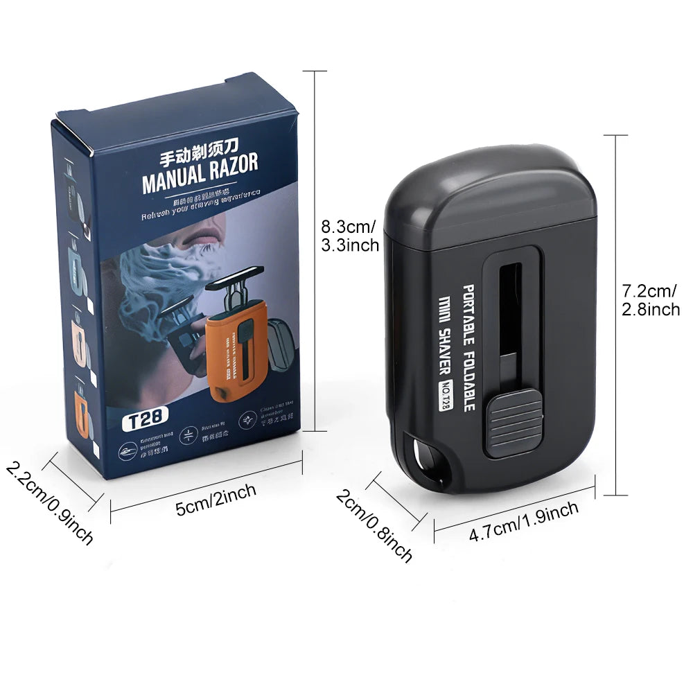 Retractable Portable Manual Shaver for Travel and Daily Grooming - 13