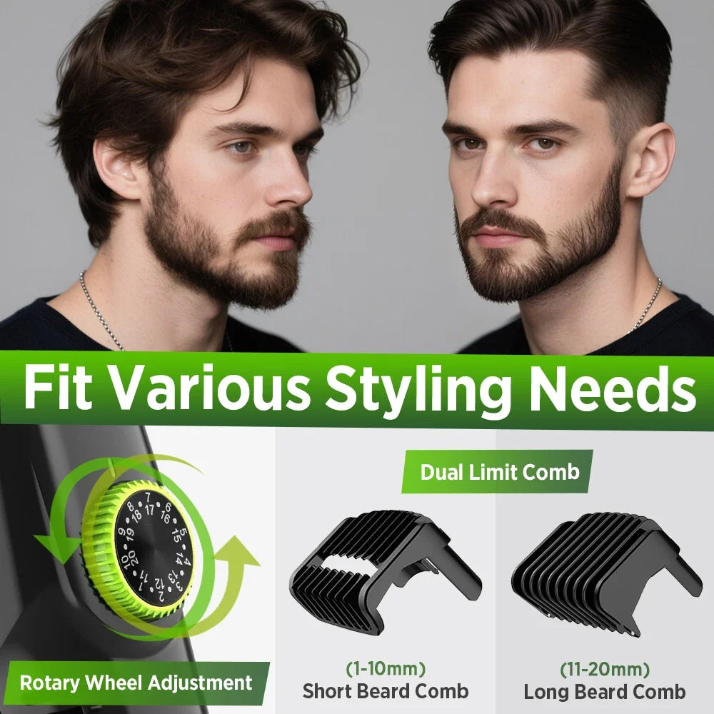 Cordless Vacuum Beard Trimmer for Precise Grooming and Clean Shaving - 4