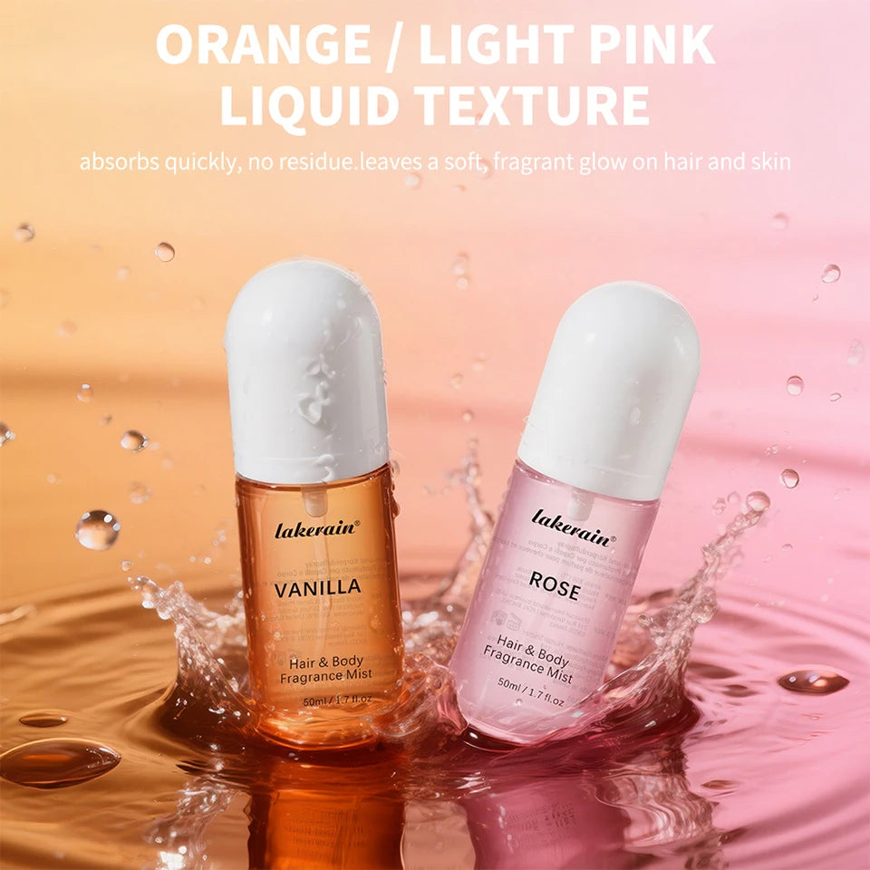 Long Lasting Vanilla and Rose Scented Hair and Body Fragrance Mist - 10