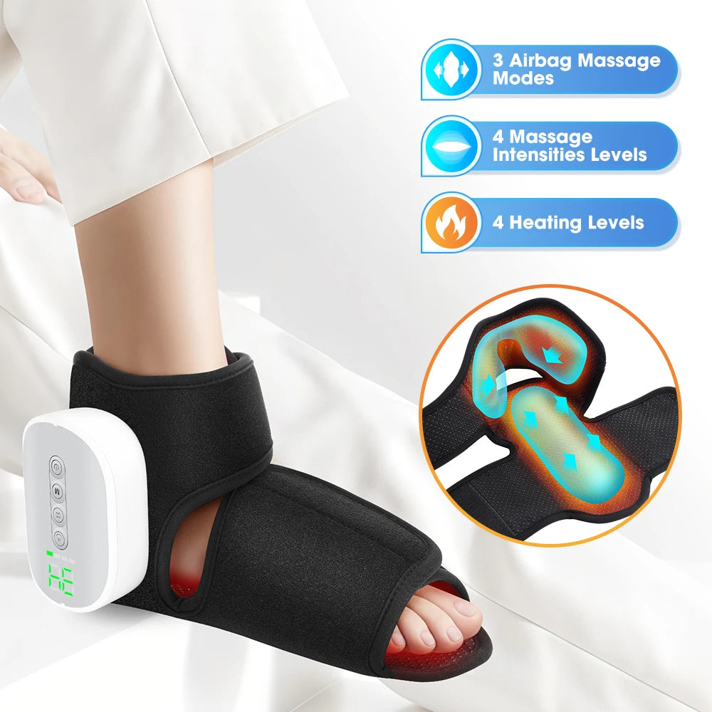 Cordless Heated Air Compression Foot and Ankle Massager for Pain Relief - 7