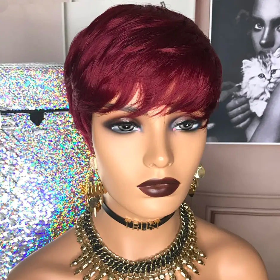 Short Wavy Pixie Cut Wig for Daily Styling - 3