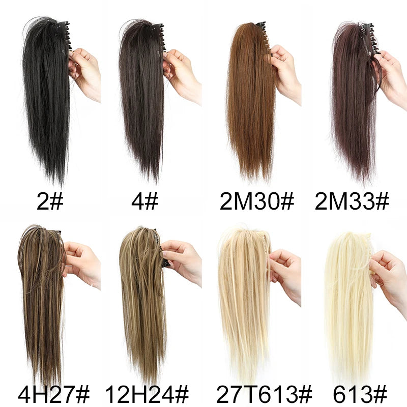 14-Inch Straight Ponytail Hair Extension Clip-In - 2