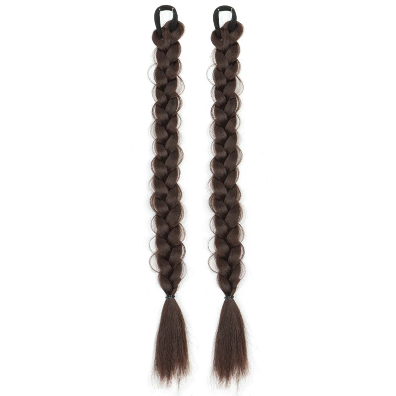 Synthetic Braided Ponytail Hair Extension Set - 9