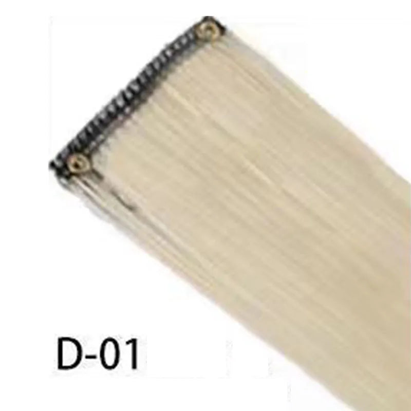 10pc Clip-In Colored Synthetic Hair Extensions for Instant Highlights