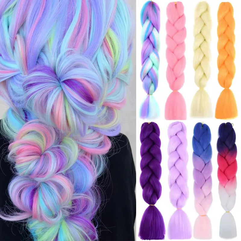 24-Inch Jumbo Synthetic Braiding Hair Extensions