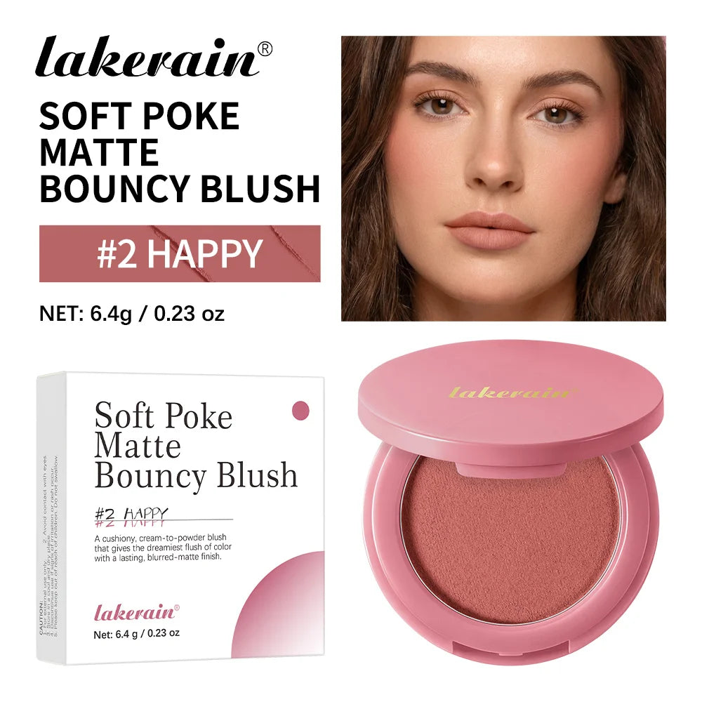 Matte Bouncy Cream-to-Powder Blush for Natural Long-Lasting Flush - 21