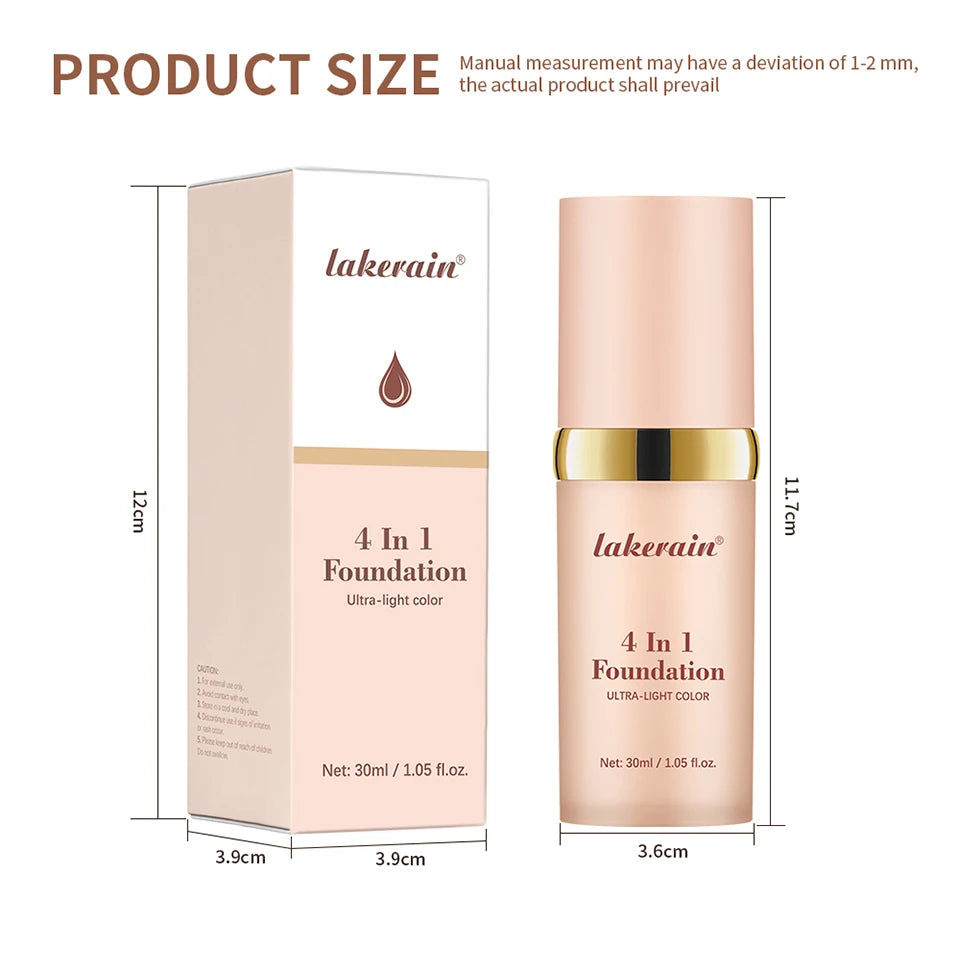 4-in-1 Color Changing Moisturizing Foundation with SPF 30+ - 15