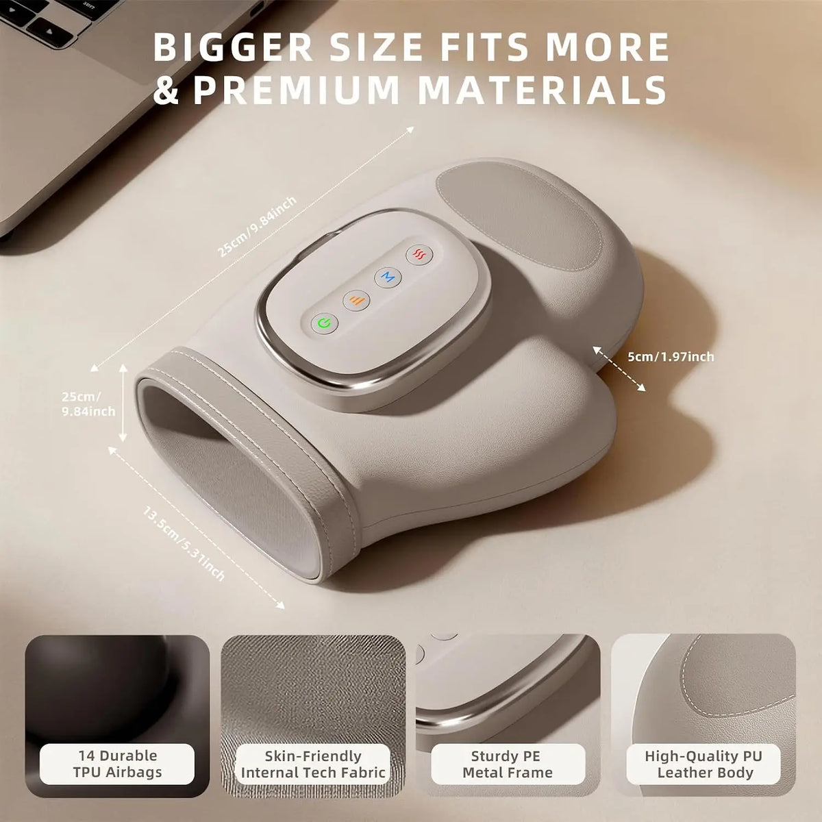 Rechargeable Heated Hand Massager with Air Compression for Pain Relief