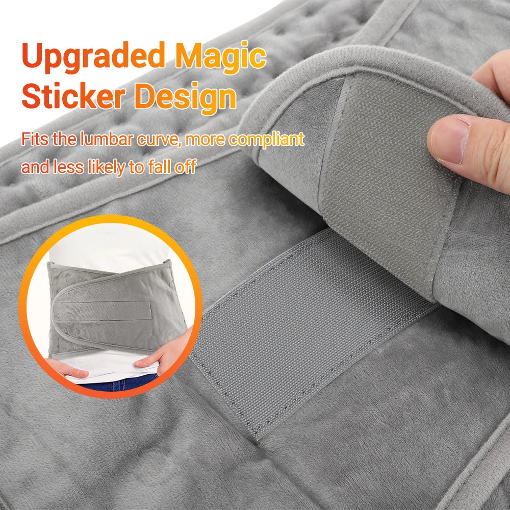 Adjustable Heated Waist Belt with 9 Heat Settings for Pain Relief