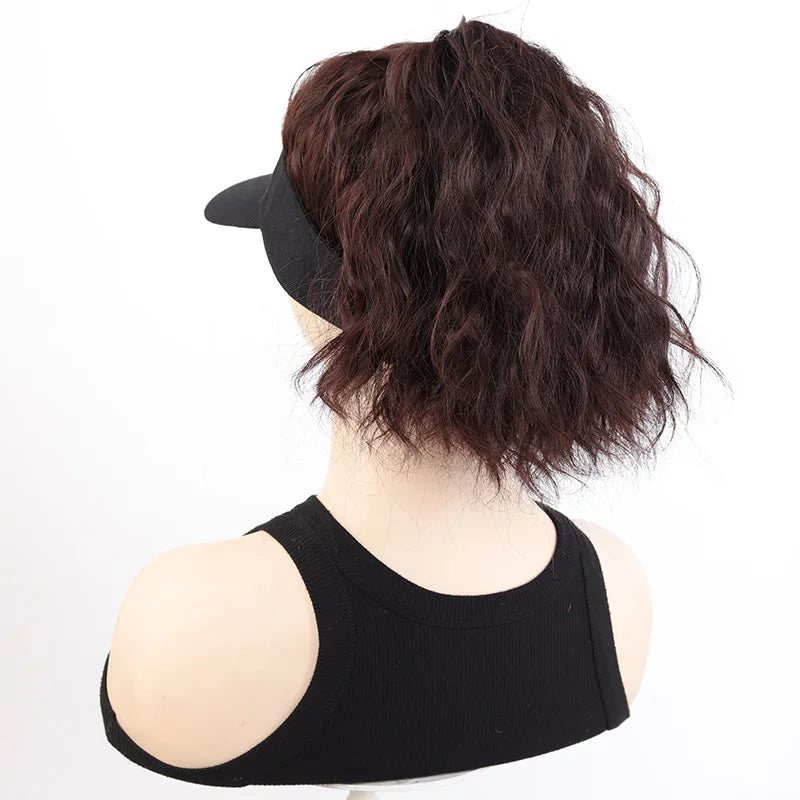 Synthetic Hair Baseball Cap Wig for Instant Styling - 1
