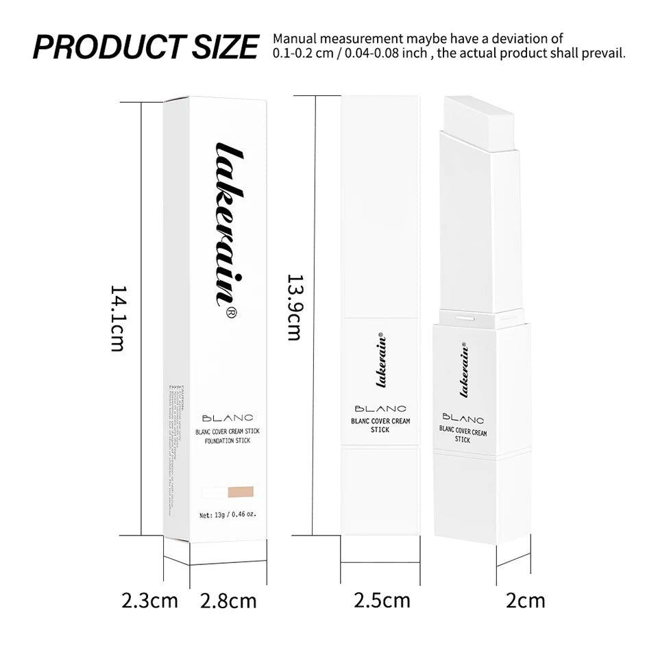 Color Changing Foundation Stick with Built-in Brush for Flawless Skin