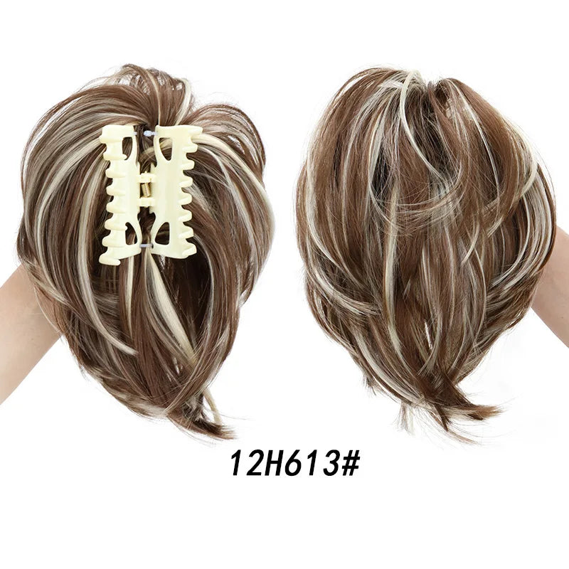 Messy Bun Claw Clip Hair Extension for Quick and Natural Updo Hairstyles - 19