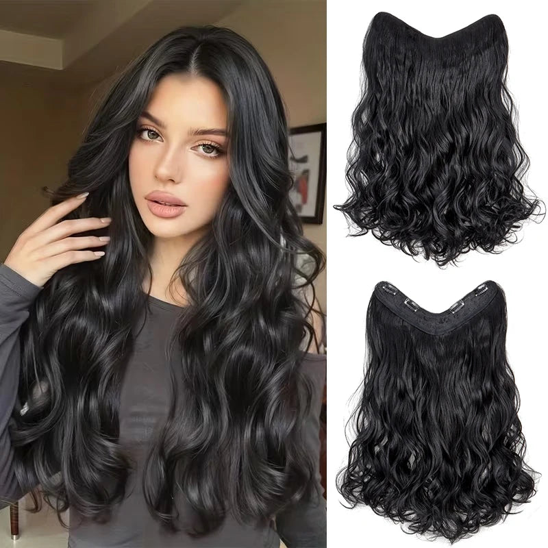 20-Inch Long Curly Clip-In Hair Extensions - 1