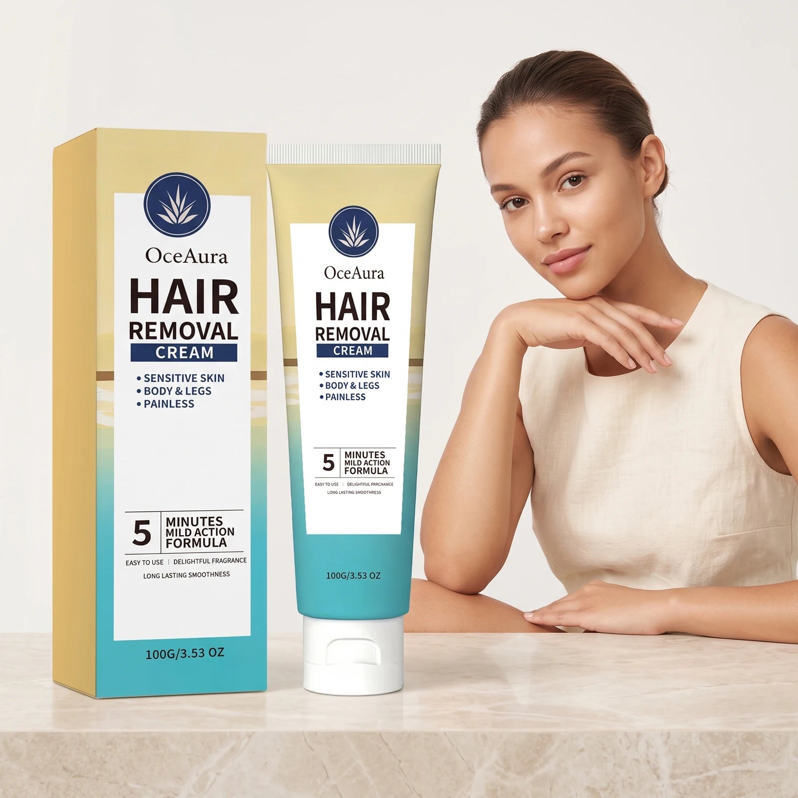 Painless Hair Removal Cream for Full Body and Sensitive Skin - 1
