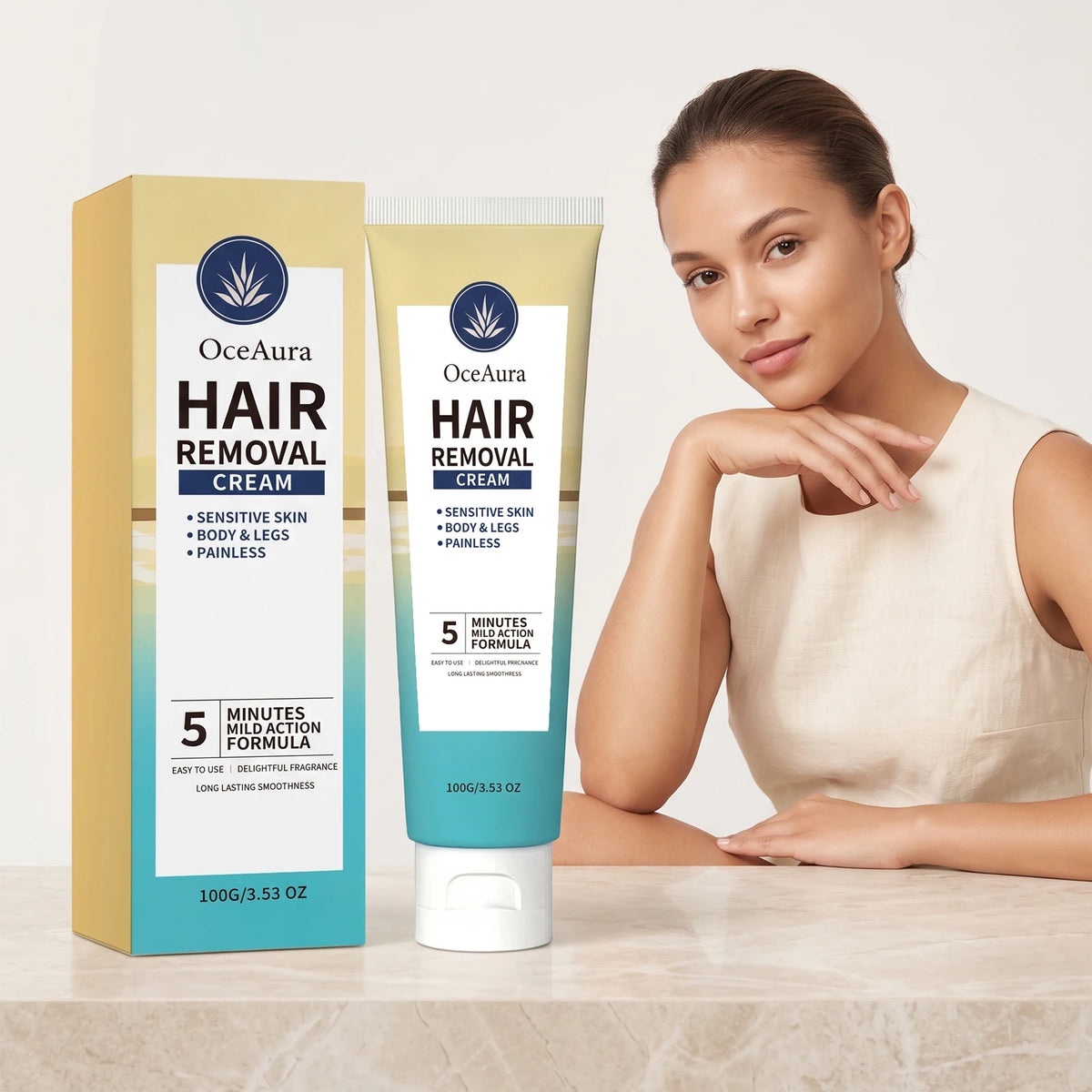 Painless Hair Removal Cream for Full Body and Sensitive Skin
