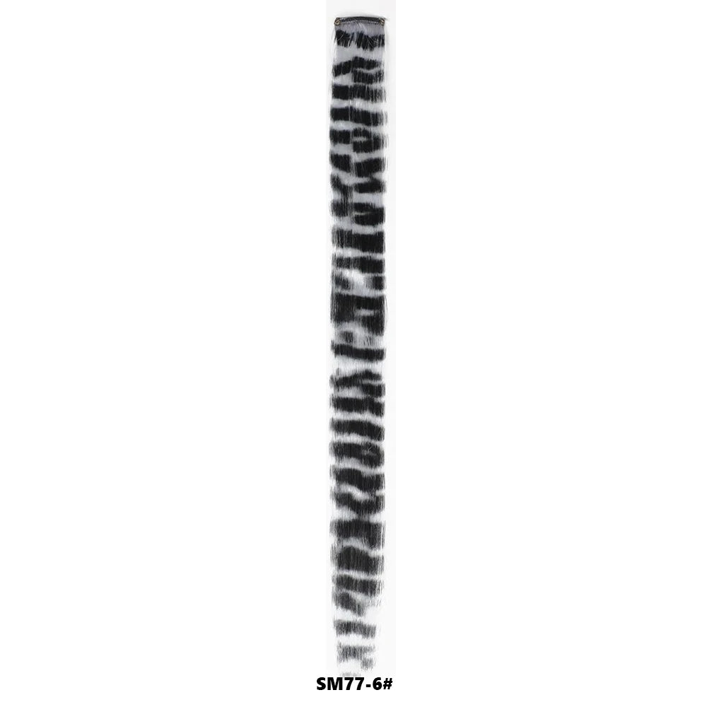 Stripe Printed Clip-In Hair Extensions for Parties and Daily Wear - 13