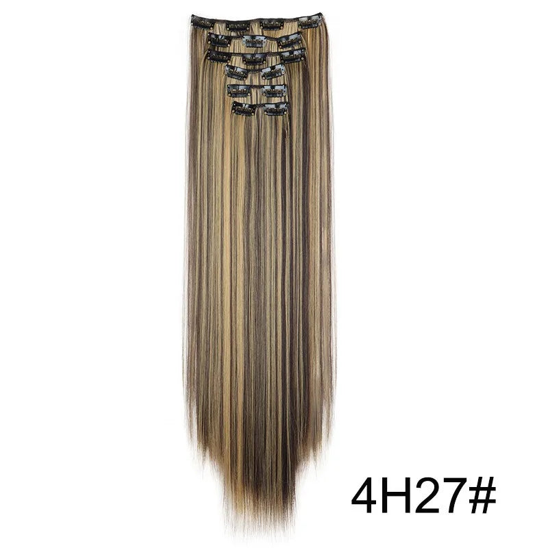 24 Inch Long Straight Synthetic Clip-In Hair Extensions - 9