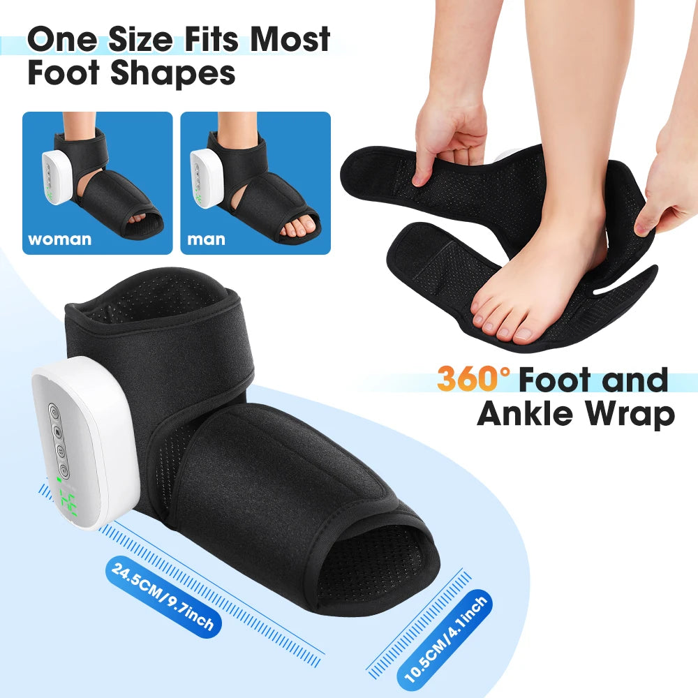 Cordless Heated Air Compression Foot and Ankle Massager for Pain Relief - 14