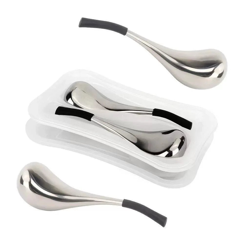 Stainless Steel Cooling Facial Globes for Puffy Eyes and Pore Tightening