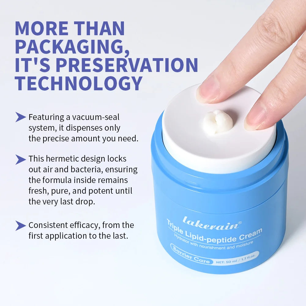 Triple Lipid Peptide Moisturizing Face Cream for Dry and Sensitive Skin
