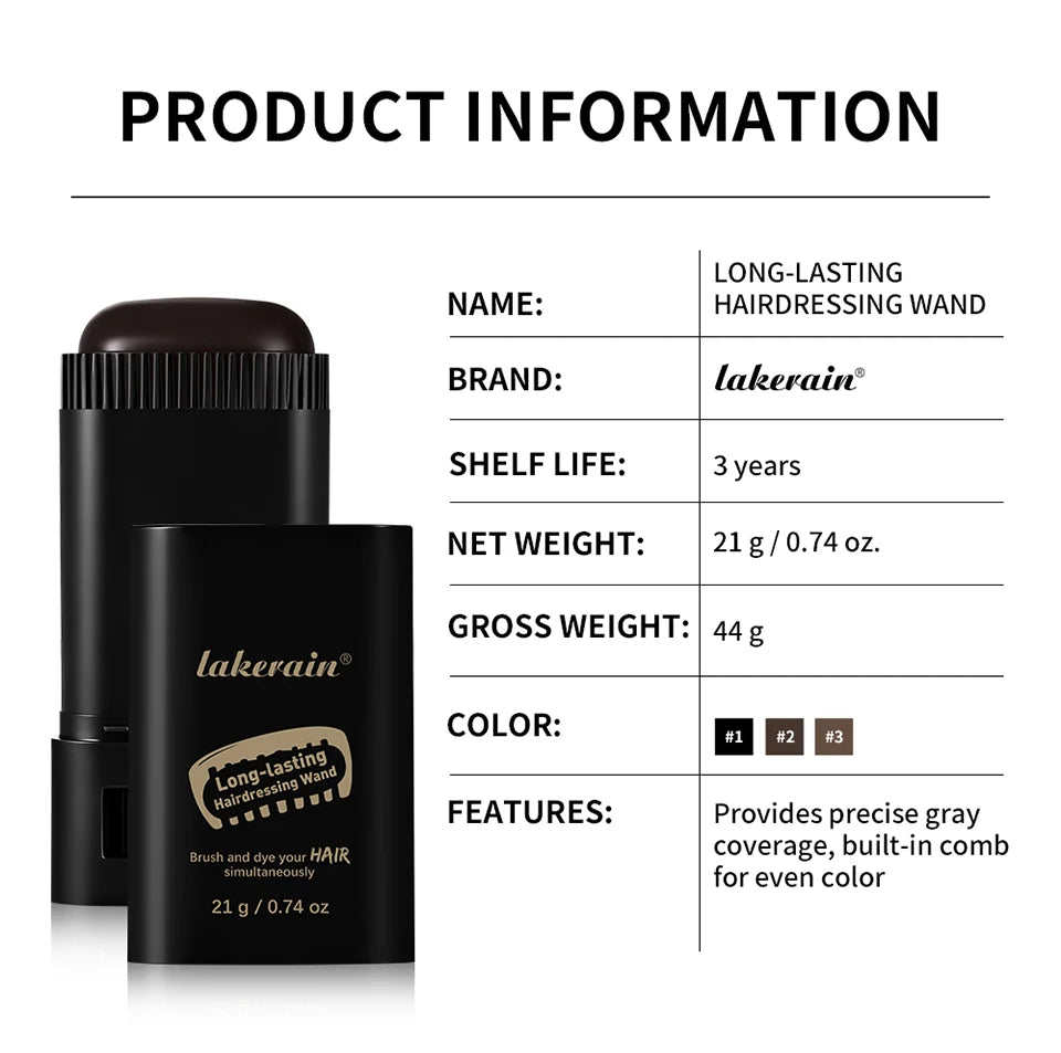 Instant Gray Hair Root Touch-Up Stick for Natural Color Coverage